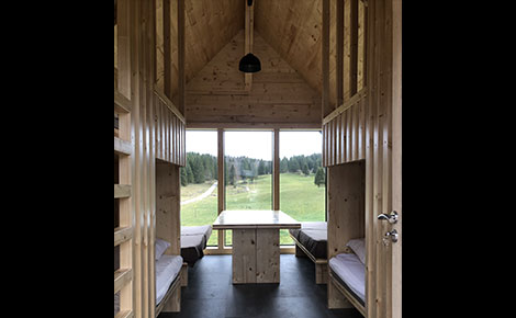 Cabane ossature bois pilotis en nature moins 20m2