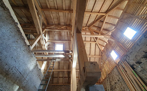 Remplacement complet charpente ferme comtoise type pastorale