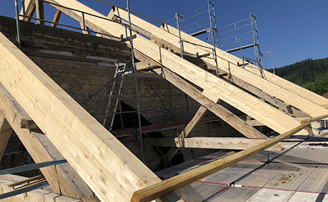 Relevé de point au théodolite et solution de sur-charpente