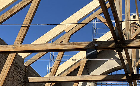 Relevé de point au théodolite et solution de sur-charpente